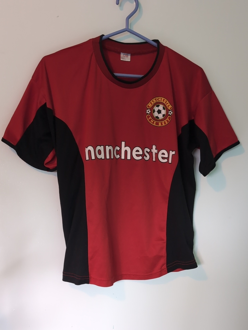 Manchester Red & Black Soccer Jersey